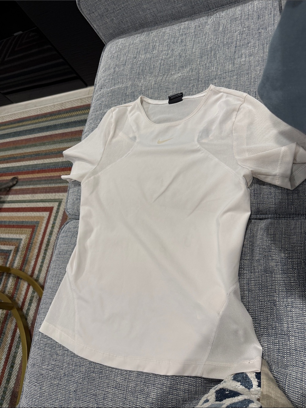 Nike White Short-Sleeve Athletic Tee